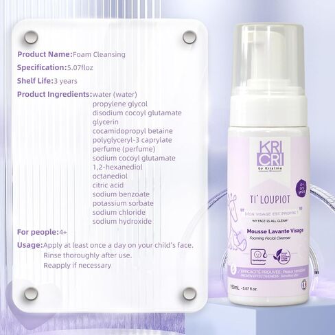 Teen Skin Face Wash-Gentle Skin Cleanser for All Skin Types - Hydrating Face Cleanser for Teen Girls and Boys - Teenage Care for 12+-Made in France in Saudi Arabia