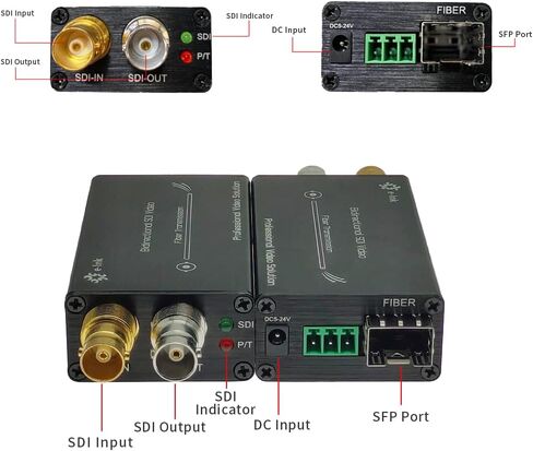 Mini 3G SDI Fiber Extender 1080P 3G-SDI Over Fiber Converter Broadcast Level SDI Video Fiber Optic Converter Include SFP Module Single-Mode Single Fiber 20km with RS485 Tally Loop Output in Saudi Arabia