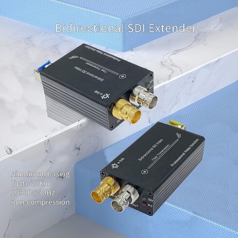 Mini 3G SDI Fiber Extender 1080P 3G-SDI Over Fiber Converter Broadcast Level SDI Video Fiber Optic Converter Include SFP Module Single-Mode Single Fiber 20km with RS485 Tally Loop Output in Saudi Arabia