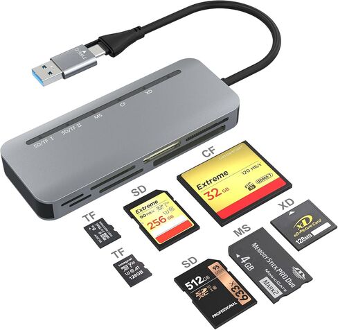 Micro SD Card Reader & 64GB USB Flash Drive 2 in 1 - USB 3.0 Memory Card Reader Adapter Supports SD/Micro SD/MMC/SDXC/SDHC/Micro SDHC Card, Portable U Disk Thumb Drive Flash Card Reader for Camera in Saudi Arabia