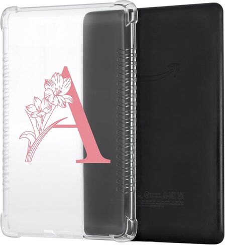 CoBak Clear Case for All-New Kindle Paperwhite 11th Gen 2021 & Signature Edition(6.8") - Lightweight, Scratch-Proof Silicone Back Cover with Playful Flower Design in Saudi Arabia