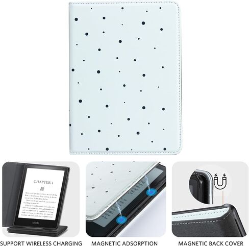 حافظة CoBak مع حامل لجهاز Kindle Paperwhite - غطاء متين من جلد البولي يوريثان مع خاصية التنبيه التلقائي للنوم، وفتحة للبطاقة، وميزة حزام اليد - يناسب جهاز Kindle Paperwhite من الجيل الحادي عشر مقاس 6.8 بوصات إصدار التوقيع 2021 in Saudi Arabia