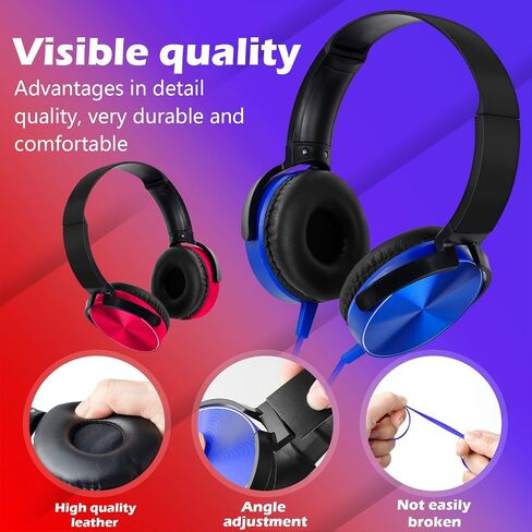 Kids Headphones Bulk for Classroom School Students 12 Pack Comfy Swivel Wired Headset for Online Learning Noise Stereo Sound 3.5mm Jack for Chromebook Computer Laptop (Black) in Saudi Arabia