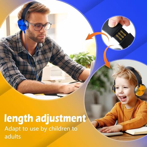 Kids Headphones Bulk for Classroom School Students 12 Pack Comfy Swivel Wired Headset for Online Learning Noise Stereo Sound 3.5mm Jack for Chromebook Computer Laptop (Black) in Saudi Arabia
