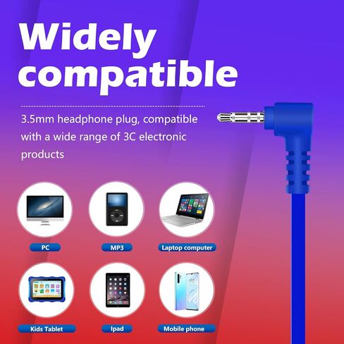 Kids Headphones Bulk for Classroom School Students 12 Pack Comfy Swivel Wired Headset for Online Learning Noise Stereo Sound 3.5mm Jack for Chromebook Computer Laptop (Black) in Saudi Arabia