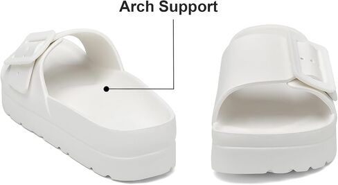 TIKVAW Women's Platform & Wedge Sandals with Arch Support Adjustable Buckle | Non-Slip Outsole, Flexible Construction,Walking, Garden, Travel,Daily,Walking,Shower,Water Sports in Saudi Arabia