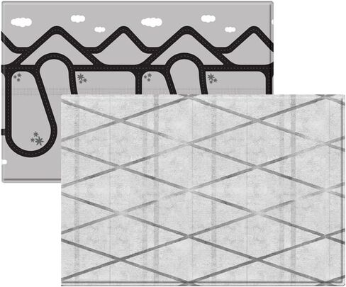 Ruggish Romy Play Rug 4.8 x 7.0 ft - Soft Cushion Reversible Baby Kids Playmat + Interactive Play Map + Waterproof (Warm Grey) in Saudi Arabia