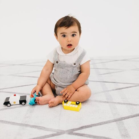 Ruggish Romy Play Rug 4.8 x 7.0 ft - Soft Cushion Reversible Baby Kids Playmat + Interactive Play Map + Waterproof (Warm Grey) in Saudi Arabia