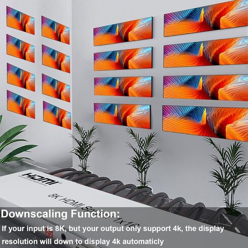 HDMI 2.1 Splitter 8K@60Hz, HDMI Splitter 1 in 4 Out, Multiple HDMI Adapter for TV Monitor, HDMI 2.1 Switch,Multi HDMI Port Switch Support 4k@120hz 40Gbps, Support EDID/HDR/3D/CEC/Output Downscaling in Kuwait