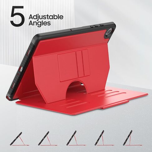 HXCASEAC Case for Samsung Galaxy Tab A9+ Plus Case 11 inch with Strong Magnetic, Protective Cover with Multi-Angle Stand, Upgrade PU Leather for Tab A9+ Plus Tablet Case SM-X210 X216 X218, Black in Saudi Arabia