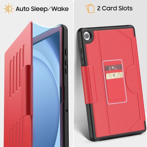 HXCASEAC Case for Samsung Galaxy Tab A9+ Plus Case 11 inch with Strong Magnetic, Protective Cover with Multi-Angle Stand, Upgrade PU Leather for Tab A9+ Plus Tablet Case SM-X210 X216 X218, Black in Saudi Arabia