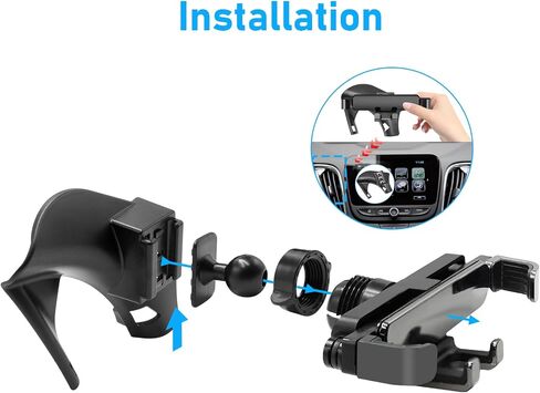 Compatible with 2017-2021 Honda CRV Car Air Vent Phone Holder Mount,for 5th Gen CRV Air Vent Phone Mount Holder Anti-Shake,Cell Phone Holder Mount-360 Degree Rotation CRV Dashboard Phone Stand in Saudi Arabia