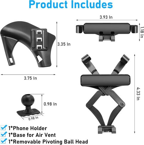 Compatible with 2017-2021 Honda CRV Car Air Vent Phone Holder Mount,for 5th Gen CRV Air Vent Phone Mount Holder Anti-Shake,Cell Phone Holder Mount-360 Degree Rotation CRV Dashboard Phone Stand in Saudi Arabia