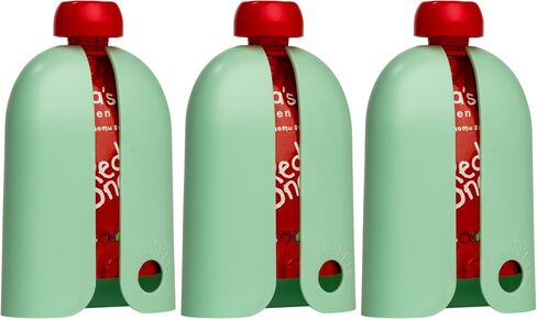 Kindertrekk™ The Swedish Squeeze Pouch Holder - 3pack | The Baby Product You Didn't Know You were Missing | Enjoy a Snack on The Go | No More Messy Clean-ups | Fits Most Squeeze Pouches | Age 9month+ in Saudi Arabia