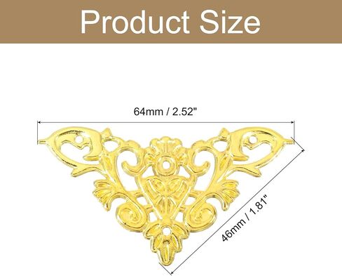 uxcell Metal Corner Protector, Furniture Decorative Edge Cover, Album Corner Protectors Covers for Box Wooden Case Table Desk, 8 Pcs, 46mm White in Saudi Arabia