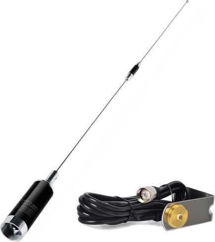 TWAYRDIO NMO هوائي 37 بوصة ثنائي النطاق VHF/UHF هوائي راديو الهواة L-قوس جبل مع 13ft RG58 كابل محوري NMO إلى PL259 اتصال لموتورولا ميدلاند كينوود TYT أجهزة الإرسال والاستقبال المحمولة in Saudi Arabia