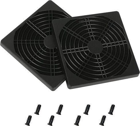 124mm Dust Filter PC 120mm Fan Grill Filter,PC Fan Cover Mesh with Screws,Dust Proof Desktop Computer Fan Grills Plastic Washable Fan Shield Filter Mesh Black,4Pack. in Saudi Arabia