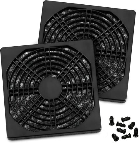 124mm Dust Filter PC 120mm Fan Grill Filter,PC Fan Cover Mesh with Screws,Dust Proof Desktop Computer Fan Grills Plastic Washable Fan Shield Filter Mesh Black,4Pack. in Saudi Arabia