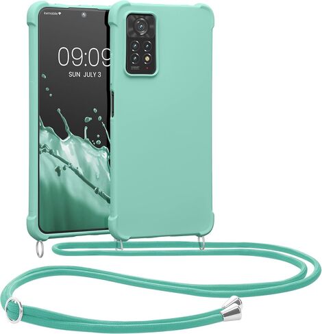 kwmobile Crossbody Case Compatible with Xiaomi Redmi Note 11 Pro/Note 11 Pro (5G) / Note 12 Pro (4G) Case - TPU Silicone Cover with Strap - Macchiato in Saudi Arabia