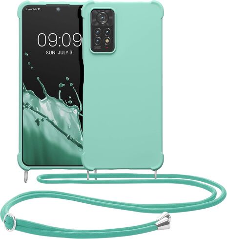 kwmobile Crossbody Case Compatible with Xiaomi Redmi Note 11 Pro/Note 11 Pro (5G) / Note 12 Pro (4G) Case - TPU Silicone Cover with Strap - Macchiato in Saudi Arabia
