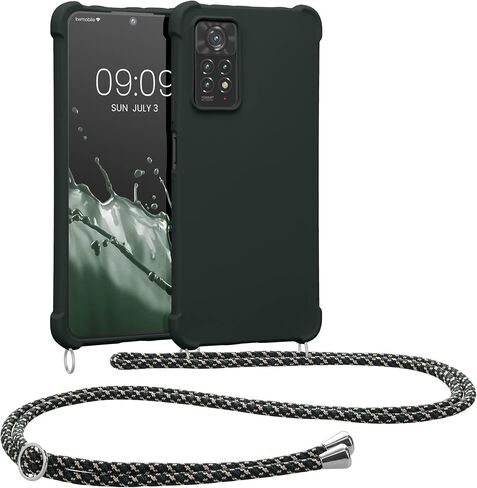 kwmobile Crossbody Case Compatible with Xiaomi Redmi Note 11 Pro/Note 11 Pro (5G) / Note 12 Pro (4G) Case - TPU Silicone Cover with Strap - Macchiato in Saudi Arabia