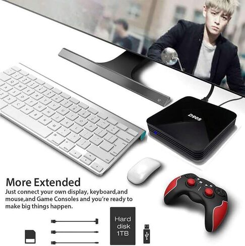 D905 Android TV Box, 4K Android 9.0 Smart TV Box Amlogic S905 Quad Core 64-bit Media Player Support 3D WiFi HDMI for Home Entertainment in Saudi Arabia