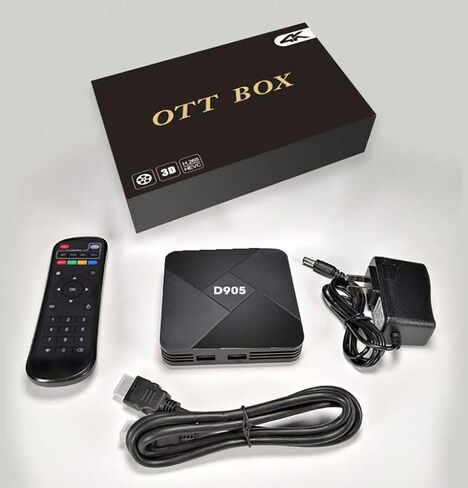 D905 Android TV Box, 4K Android 9.0 Smart TV Box Amlogic S905 Quad Core 64-bit Media Player Support 3D WiFi HDMI for Home Entertainment in Saudi Arabia