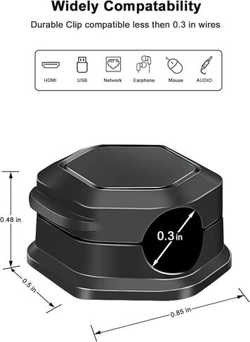 Magnetic Cord Organizer - Cord Organizer for Desk, Magnetic Cable Clips, Adhesive Wire Holder Keeper Organizer for Desk, Nightstand, Phone Charger, Computer, Home, Office, Car in Saudi Arabia