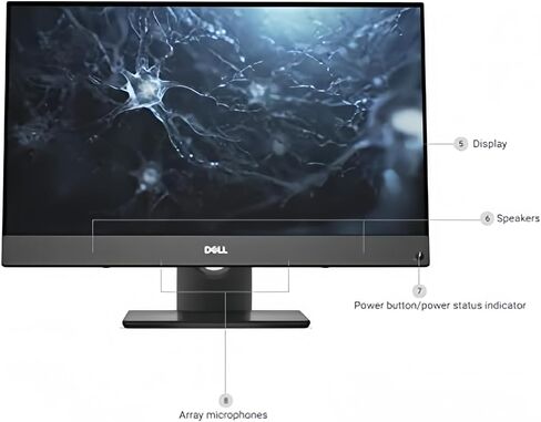 كمبيوتر مكتبي Dell Optiplex 7480 الكل في واحد، 23.8 بوصة FHD (1920x1080)، Core i5-10500 3.1 جيجا هرتز، ذاكرة وصول عشوائي 16 جيجا، 512 جيجا SSD، DP، لوحة مفاتيح وماوس، Win 11 Pro (متجدد) in Saudi Arabia