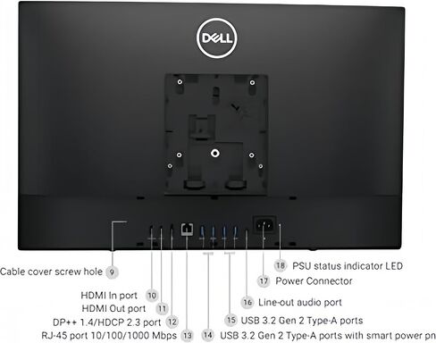 كمبيوتر مكتبي Dell Optiplex 7480 الكل في واحد، 23.8 بوصة FHD (1920x1080)، Core i5-10500 3.1 جيجا هرتز، ذاكرة وصول عشوائي 16 جيجا، 512 جيجا SSD، DP، لوحة مفاتيح وماوس، Win 11 Pro (متجدد) in Saudi Arabia