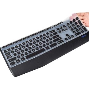 CaseBuy Keybord Cover Skin Compatible with Logitech MK345 Wireless Keyboard, Logitech MK345 Accessories, MK345 Keyboard Protector Skin, Black