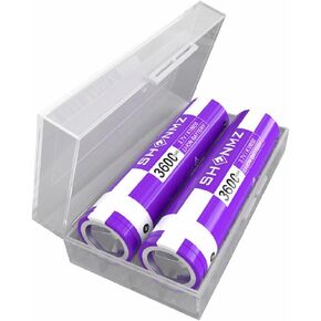 SHENMZ Galaxy 2 Pack Battery for 3.7V 3600mAh Flat Top Battery, Rechargeable for Flashlight, Camera, Small Fan, Sound Equipment