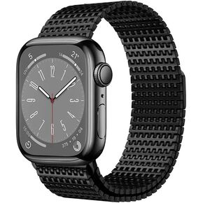 WINGLE Compatible for Apple Watch Band Ultra 2 Band Ultra Band 49mm 45mm 44mm 42mm for Men Series 9 8 7 SE 6 5 4 3, Magnetic Metal Stainless Steel Milanese Mesh Loop Magnetic Clasp iWatch Bands Strap