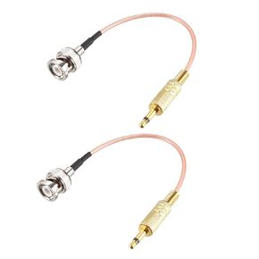 uxcell BNC Male to 3.5mm (1/8") Mono TS Male Coaxial Power Audio Cable 0.5 ft 2pcs