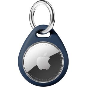 حافظة Airtag حامل علامة هوائية مع سلسلتين للمفاتيح، حافظة واقية مقاومة للماء من مادة TPU مع سلسلة مفاتيح معدنية 304 مشبك حلقة مفاتيح من الفولاذ المقاوم للصدأ، ملحقات Airtag لجهاز تعقب مكتشف العناصر GPS، أسود in Kuwait