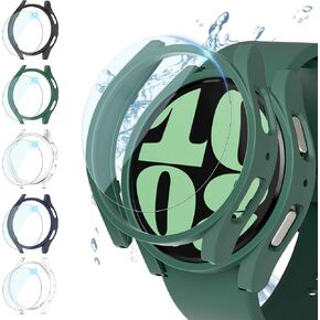 for Samsung Galaxy Watch 6 Classic Screen Protector 40mm, [5+5Pack] Hard PC Bumper & HD Anti-Fog Tempered Glass Protective Film, Face Cover Galaxy Watch 6 40mm Case for Women Men