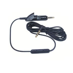 Replacement Extension Audio Cable Cord with Mic Volume Control Fit for Bose QuietComfort 15 QC15 QC2 Headphones (Black)