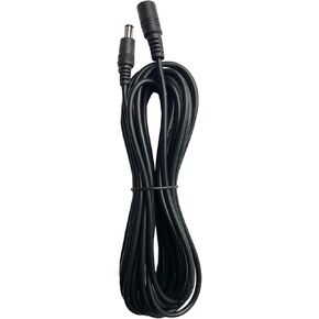 DC 12V Power Adapter Extension Cord Cable 15ft (5m) 18AWG 2.1mm x 5.5mm Male to Female Plug for CCTV Security Surveillance IP Cameras, DVR, LED Light Strip, Max Load 10A