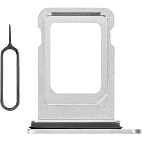 for iPhone 12 Pro Max Silver SIM Card Slot Replacement for iPhone 12 Pro Single SIM Card Tray Holder Adapter 12Promax with Waterproof Rubber Ring SIM Ejector for A2342 A2410 A2412 A2411