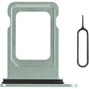 for iPhone 12 Green SIM Card Tray Holder Replacement Single SIM Version for iPhone12 Card Slot with Waterproof Rubber Ring Repair Fix Kit Card Removal Tool for A2172 A2402 A2403 A2404