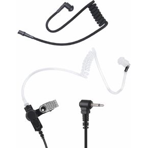 2.5 mm Plug Ear Piece Listen Only Earpiece Walkie Talkie Headset Acoustic Tube Earphone Surveillance Single Wire Receiver for Harris Police Radios xl-200 xl200 XL 200 Mic