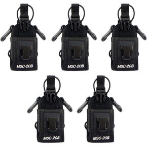 5pack Msc-20b Multi-Functional Radio Case Pouch for Motorola Kenwood Midland Icom Yaesu Baofeng Two Way Radio
