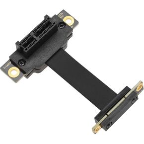 The Lord of the Tools PCIE Extension Cable Double 90 Degree High Speed PCI Express 3.0 Male to Female Up Riser Card Wireless Network Card Sound Card Connection Cable (5cm)