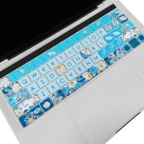 Keyboard Cover for 2016-2019 MacBook Pro 13 and 15 Inch with Touch Bar (Model: A2159, A1989, A1990, A1706, A1707), Cute Silicone Keyboard Skin Protector,Cute Cat