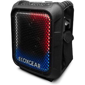 ECOXGEAR: EcoBoulder Ultra – 121dB Loud Rugged Bluetooth 5.1 Speaker, IP67 Waterproof, drop and dustproof with Party Lights, 50+ hours runtime, it even floats – Black