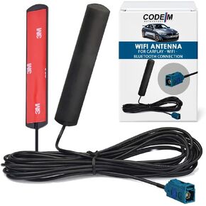 Code M Vehicle 4G LTE Cellular WiFi Bluetooth 2.4GHz Hidden Antenna - Compatible with BMW, Volkswagen, Audi, Mercedes-Benz, VW - Enhances Carplay, TCU, Bluetooth Module, Head Unit Receiver