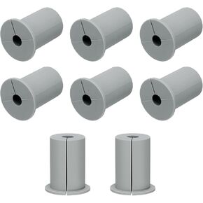 uxcell 8Pcs Wall Grommets for Cables 1 Inch Silicone Cable Wall Bushing Feed Through Cable Routing Kit Accessories Wall Cable Pass Through for Ethernet with 7.5mm Hole, Grey