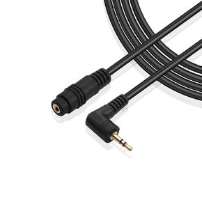 GINTOOYUN 2.5mm Audio Extension Cable,90 Degree Angle 2.5mm TRRS male to female stereo Audio Plug Jack Adapter Cable for Smartphone,Headphone,Headset, Speaker,Car,Mp3 Player（5.9FT）