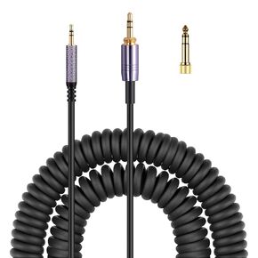 QC45 Coiled Audio Cable Compatible with Bose QC35 QC25 NC700 JBL E45BT E55BT E65BTNC 750NC Headphones 2.5mm to 3.5mm in-line Mic Control Extension Aux Cord(4.2ft-8ft)