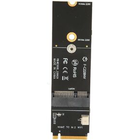 M.2 A E Key to M.2 M Key Card, M.2 SSD Riser Card for Network Card SSD, Stable Performance, Easy Installation, Widely Compatible